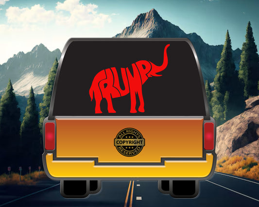 Trump Elephant, Vinyl Decal