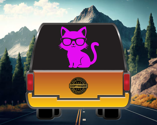 Sunglasses Cat, Vinyl Decal