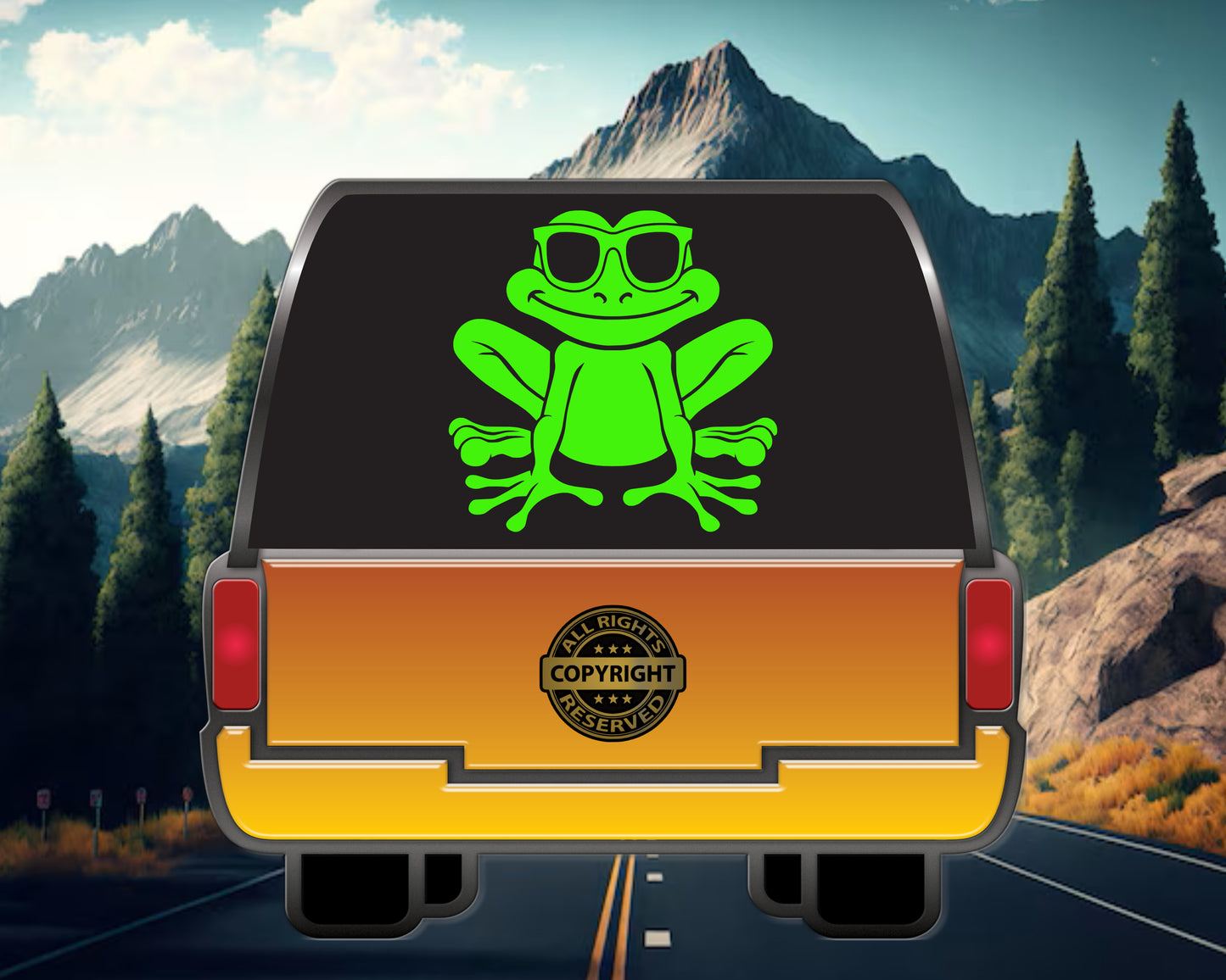 Happy Frog, Vinyl Decal